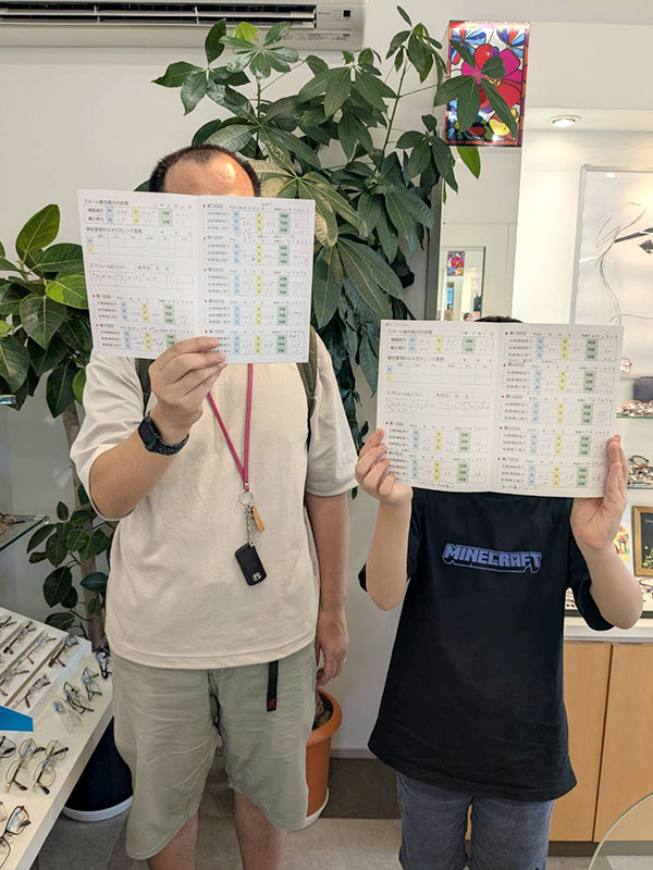 子どもの視力回復　Kさま親子